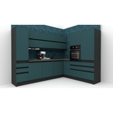 Bucatarie de colt FOLLOW 225-285 207 FRONT PAL, decor 0164 / decor 0244