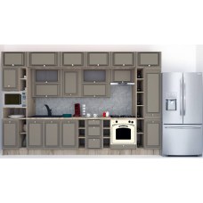 Bucatarie LEEA BEAUTY NEW 380 FRONT MDF ELBA K002 / decor 200