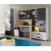 Birou BRUNO Reg8 Alb/ Grafit/ Enigma