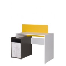 Birou BRUNO Reg8 Alb/ Grafit/ Enigma