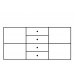 Comoda LIVORNO 45 Stejar Wotan / Gri