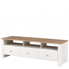 Comoda TV BERG Reg 5 Crem / Stejar Zloty