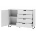 Comoda MEGAN 02 Genarom Alb / Alb Lucios