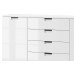 Comoda MEGAN 04 Genarom Alb / Alb Lucios