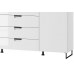 Comoda MEGAN 04 Genarom Alb / Alb Lucios