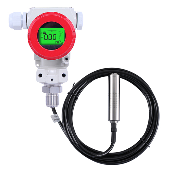 Submersible Level Sensor for Corrosive Media Measurement, LCD Display
