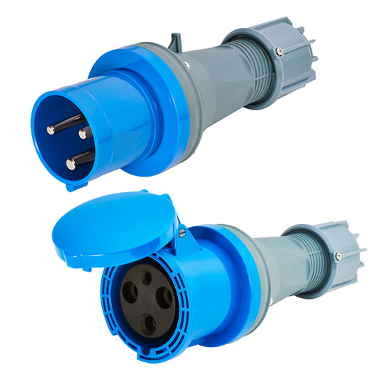 3 Pin Industrial Connector, 63A, IP44