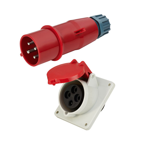 32A Male and Female Connector, 4 Pin, IP44