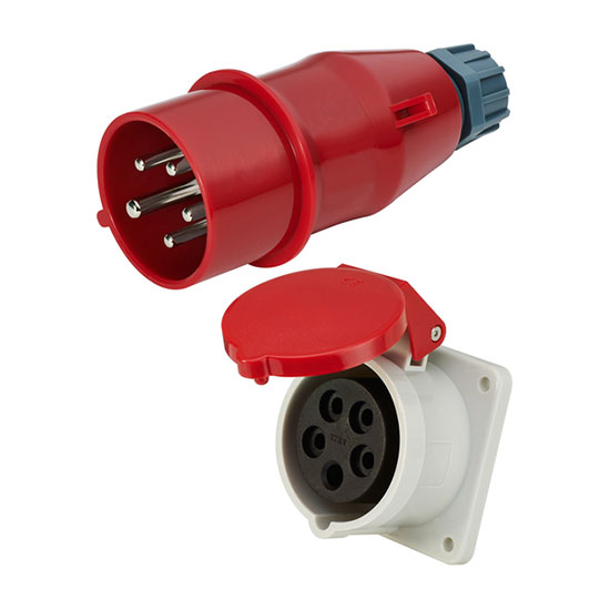 16A Industrial Plug and Socket, 5 Pin, IP44