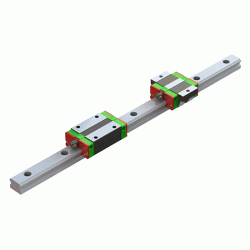 Linear Slide Rail, Low Profile Ball Type, with Flange Block